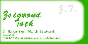 zsigmond toth business card